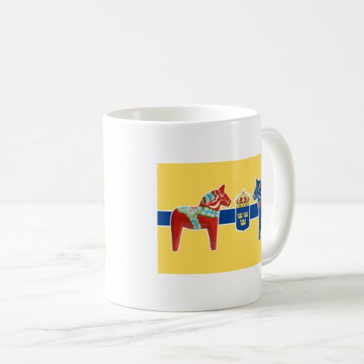 Zweedse Dala-wapenstilstand Koffiemok (Voorkant rechts)