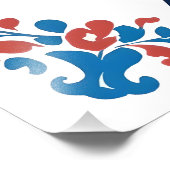 Zweedse Dalmålning Dala Horse Folk Art Print Foto Afdruk (Hoek)