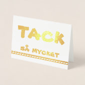 Zweedse dank voor Gold Folie Kaarten (Voorkant)