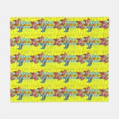 Zweedse Design, Dala Horses Fleece Deken (Voorkant (Horizontaal))