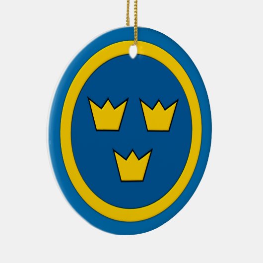 Zweedse driekwart Flygvapnet Embleem Keramisch Ornament (Rechts)