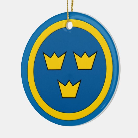 Zweedse driekwart Flygvapnet Embleem Keramisch Ornament (Links)