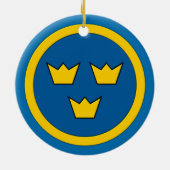 Zweedse driekwart Flygvapnet Embleem Keramisch Ornament (Achterkant)