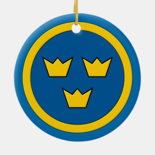 Zweedse driekwart Flygvapnet Embleem Keramisch Ornament (Achterkant)