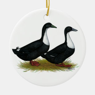 Zweedse eenden Black Keramisch Ornament
