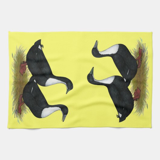 Zweedse eenden Black Theedoek (Horizontaal)