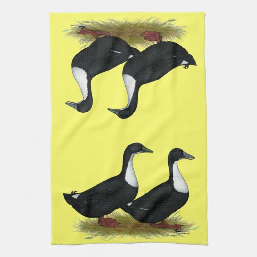 Zweedse eenden Black Theedoek (Verticaal)