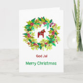 Zweedse en Engelse kerstKaart Feestdagen Kaart (Voorkant)