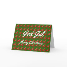 Zweedse en Engelse kerstKaart