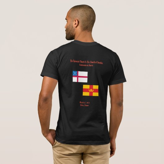 Zweedse en Episcopale Kerk Volledige Commune T Shi T-shirt (Achterkant volledig)