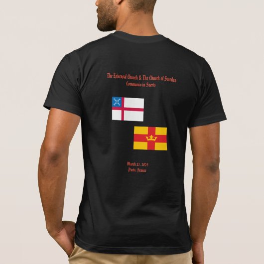 Zweedse en Episcopale Kerk Volledige Commune T Shi T-shirt (Achterkant)