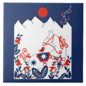 Zweedse en Finse volkskunst Tegeltje (Voorkant)