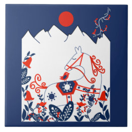 Zweedse en Finse volkskunst Tegeltje