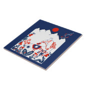 Zweedse en Finse volkskunst Tegeltje (Zijkant)