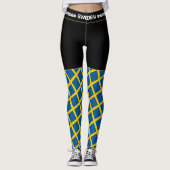 Zweedse en Zweedse vlag mode, sport- en reisfan Leggings (Voorkant)