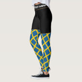 Zweedse en Zweedse vlag mode, sport- en reisfan Leggings (Links)
