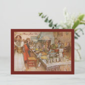  Zweedse feestdag Brunch door Carl Larsson Kaart (Staand voorkant)