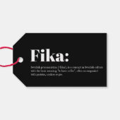 Zweedse FIKA-definitie Cadeaulabel (Achterkant Horizontaal)