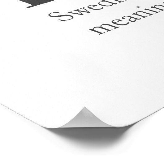 Zweedse FIKA-definitie Poster (Hoek)