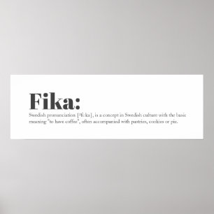 Zweedse FIKA-definitie Poster