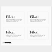Zweedse FIKA-definitie Rechthoekige Sticker (Vel)