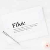 Zweedse FIKA-definitie Rechthoekige Sticker (Envelop)