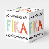 Zweedse fika kleuren bedankdoosjes (Voorkant Zijde)