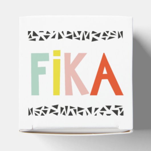 Zweedse fika kleuren bedankdoosjes (Bovenkant)