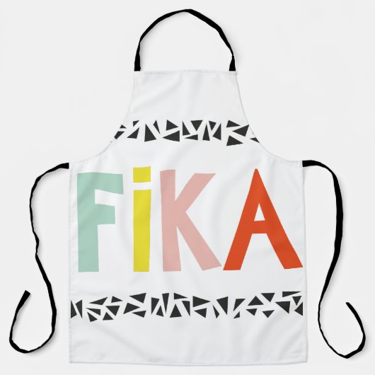 Zweedse fika kleuren schort (Voorkant)
