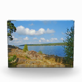 Zweedse fjord fotoblokken