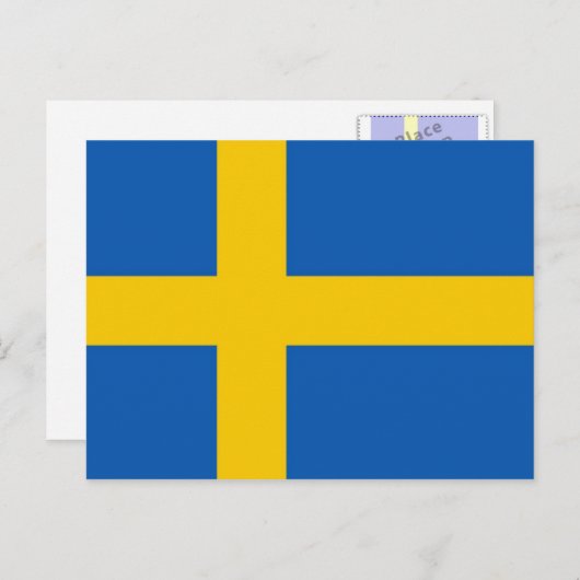 Zweedse Flah Post Card Briefkaart (Voorkant / Achterkant)