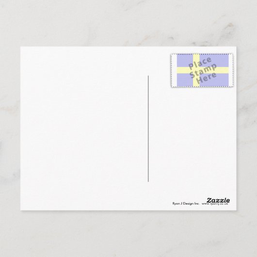 Zweedse Flah Post Card Briefkaart (Achterkant)