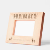 Zweedse Folk Art Dala Paard Vrolijk Kerstfeest Gegraveerde Lijstjes (Links)