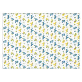 Zweedse Folk Dala Farm Animals l Blue and Yellow Tafelkleed (Voorkant (Horizontaal))