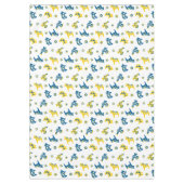 Zweedse Folk Dala Farm Animals l Blue and Yellow Tafelkleed (Voorkant)