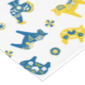 Zweedse Folk Dala Farm Animals l Blue and Yellow Tafelkleed (Gekanteld)