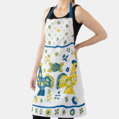 Zweedse Folk Dala Rooster l Blue and Yellow Schort (Insitu)