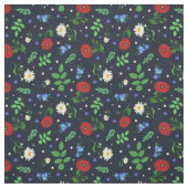 Zweedse Folk Flowers - Floral Pattern Stof (Swatch)