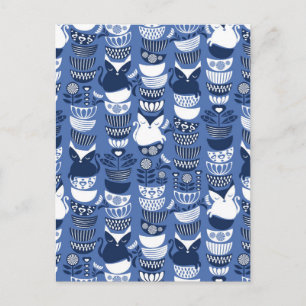 Zweedse folkkatten I Briefkaart