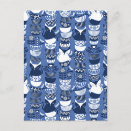 Zweedse folkkatten I Briefkaart