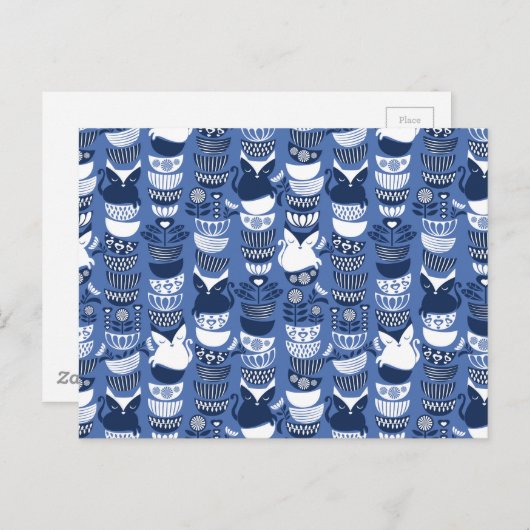 Zweedse folkkatten I Briefkaart (Voorkant / Achterkant)