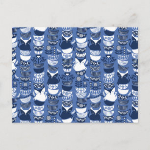 Zweedse folkkatten I Briefkaart