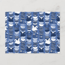 Zweedse folkkatten I Briefkaart