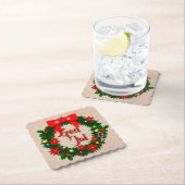 Zweedse god jul-dalbana kartonnen onderzetters (Insitu)