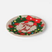 Zweedse God jul Kerst 7" Papieren Bordje (Gekanteld)