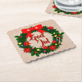 Zweedse God jul-placemat Kartonnen Onderzetters