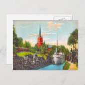 Zweedse Gota-kanaal, 1925 Briefkaart (Voorkant / Achterkant)