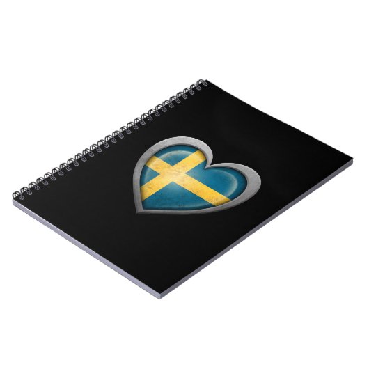 Zweedse hartvlag met metaaleffect notitieboek (Linkerzijde)