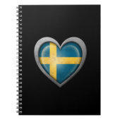 Zweedse hartvlag met metaaleffect notitieboek (Voorkant)