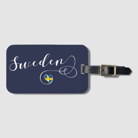Zweedse hartvlag, Zweden Bagagelabel (Voorkant (horizontaal))